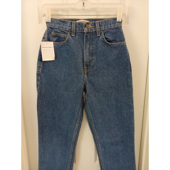 Nwt Women's American Apparel The High Waist Jean Medium Wash Size 24 - Picture 4 of 11